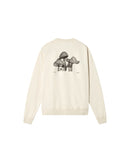 Sudadera blanca funghi Leon sostenible - silueta 3