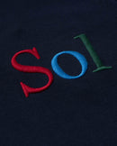 Sudadera navy sol type Pepe sostenible - silueta 2