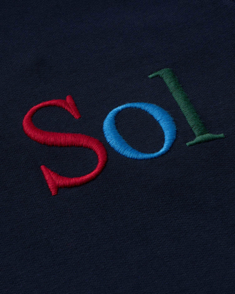 Sudadera navy sol type Pepe sostenible - silueta 2