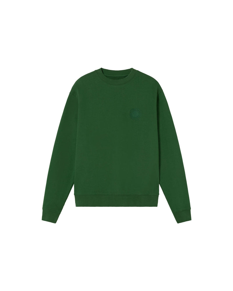 Sudadera verde sol type Leon sostenible - silueta 1