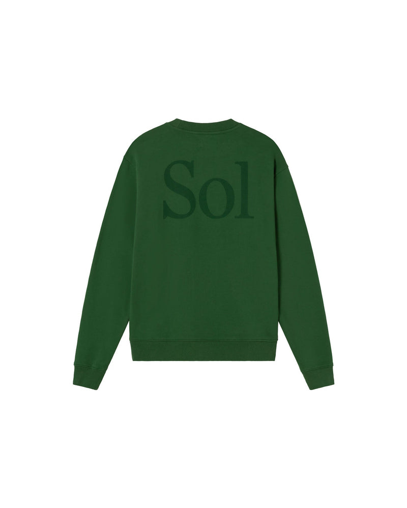 Sudadera verde sol type Leon sostenible - silueta 4