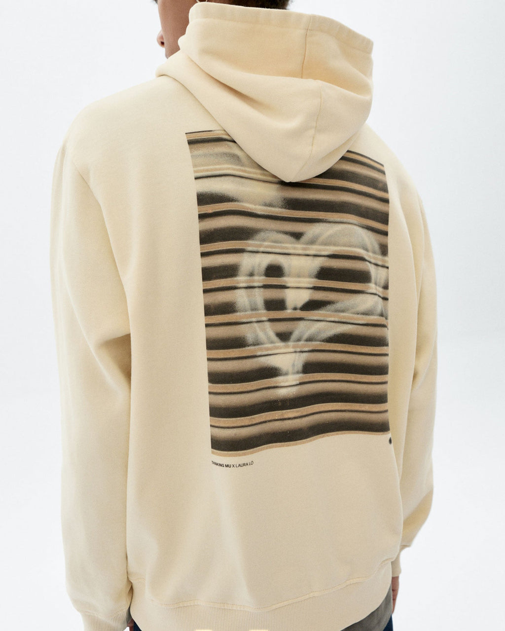 Sudadera con capucha graffiti blanca Simon sostenible - 3