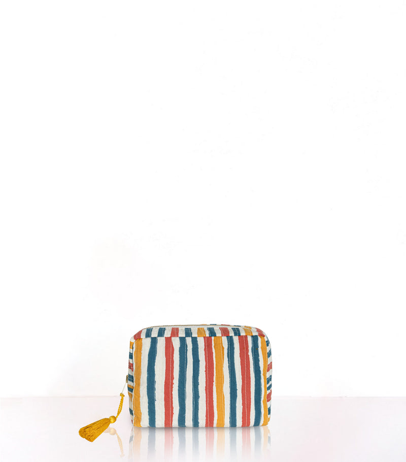 Trousse Matelassée Mstripe - Bronze