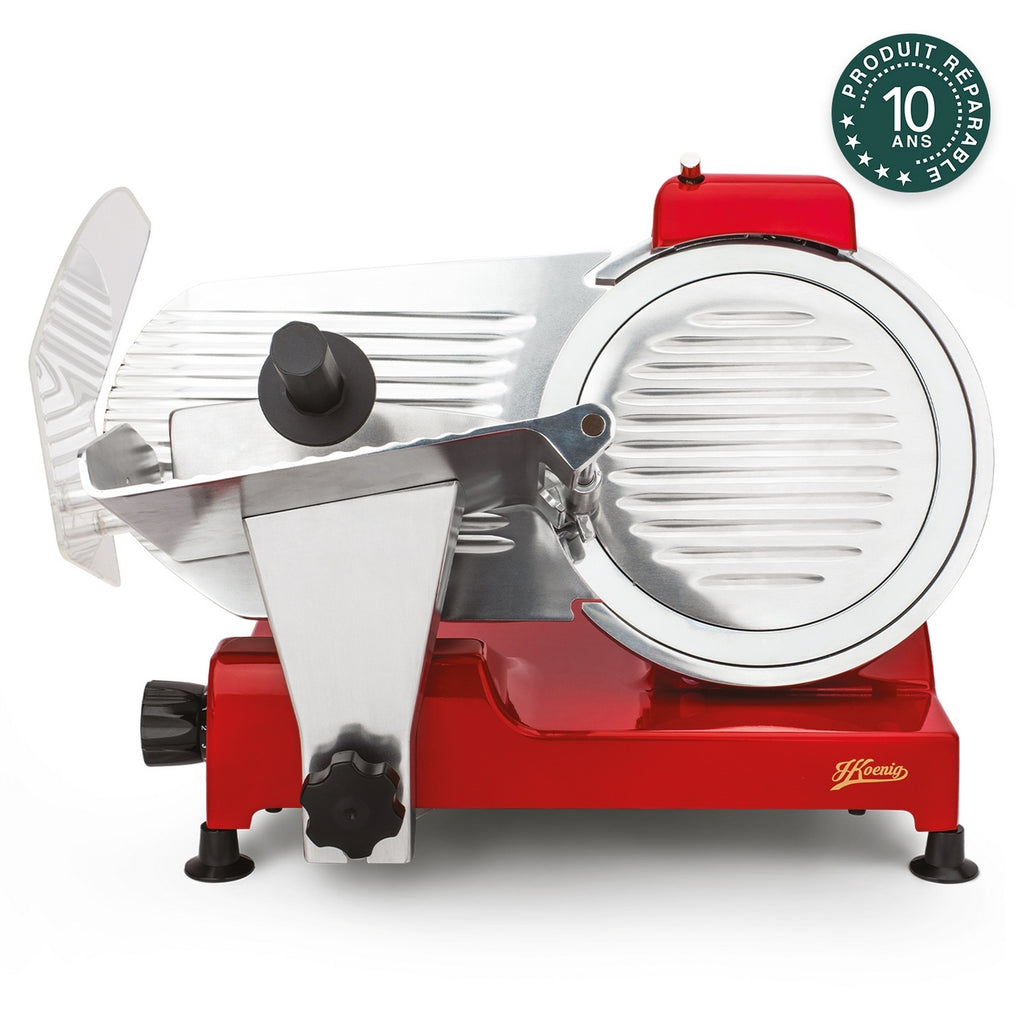 25cm Meat Slicer - Red/Stainless Steel