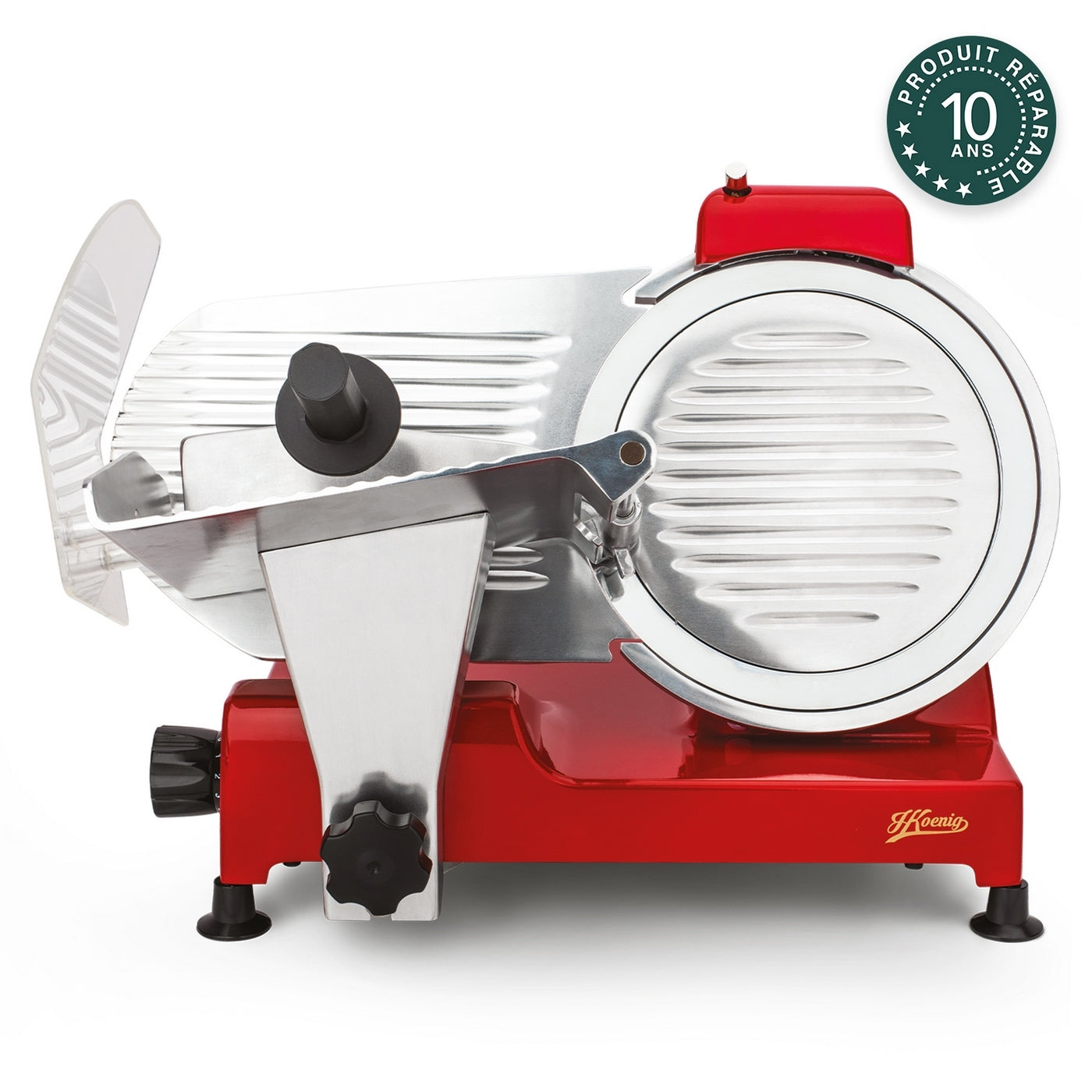 25cm Meat Slicer - Red/Stainless Steel