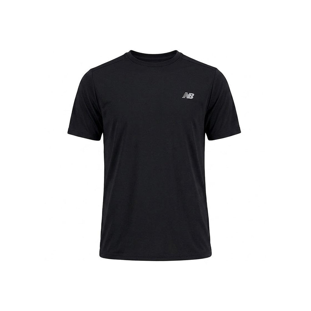New Balance Hombre Camiseta Mt4122 - Negro, Blanco