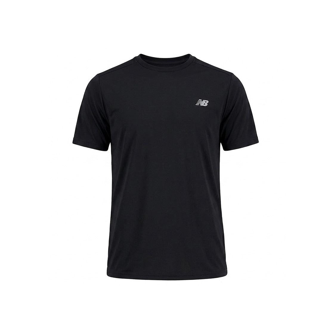 New Balance Hombre Camiseta Mt4122 - Negro, Blanco