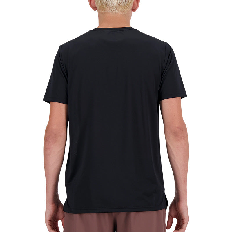 New Balance Hombre Camiseta Mt4122 - Negro, Blanco