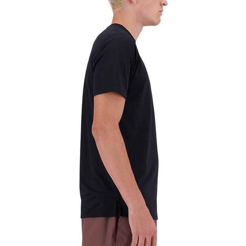 New Balance Hombre Camiseta Mt4122 - Negro, Blanco