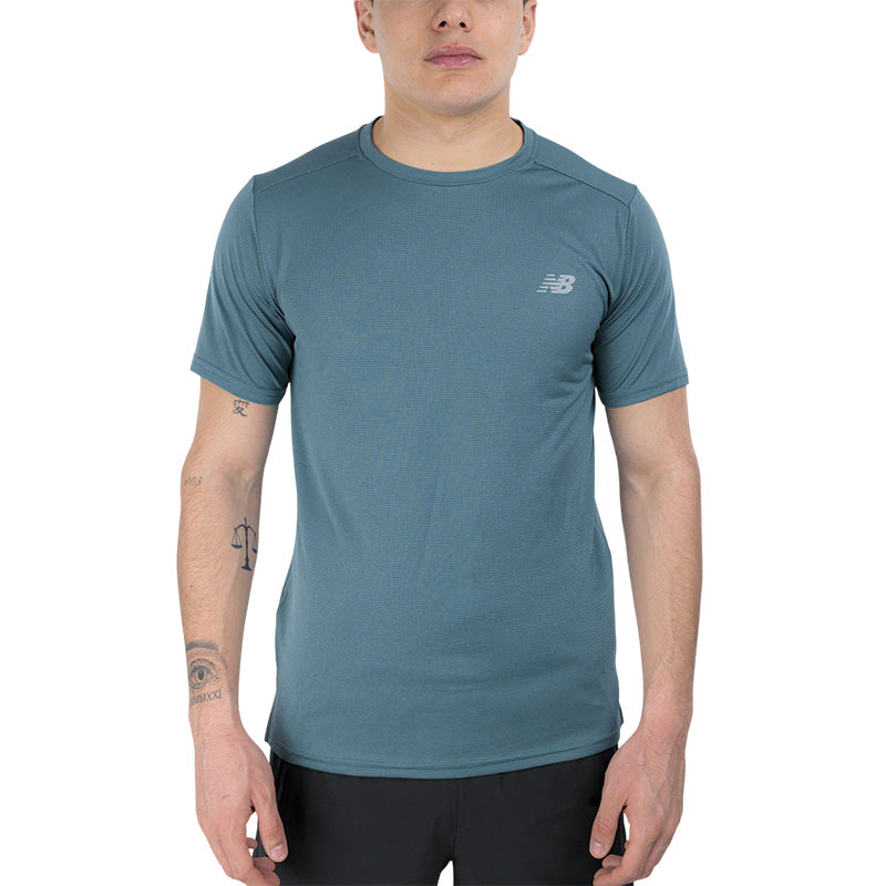 Camiseta New Balance Hombre - Azul Verde