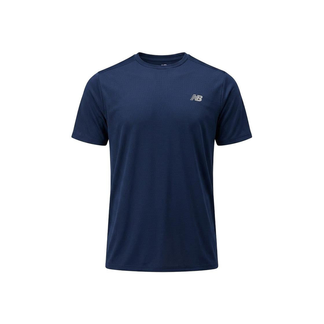 Tee-Shirt Homme New Balance - Bleu Marine, Argent