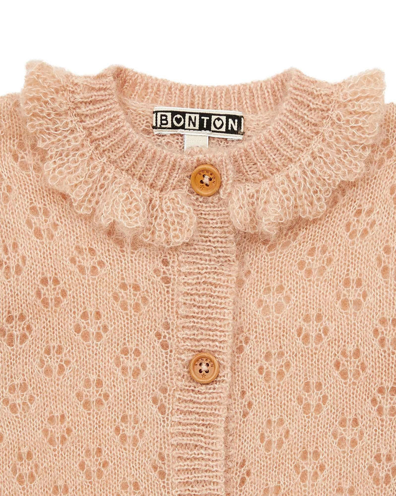 Cardigan Corolle Rose Bébé En Tricot