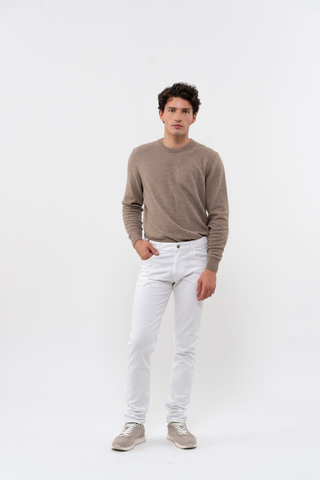 Pantalon Droit Ajusté Nobilis White - Blanc - Homme