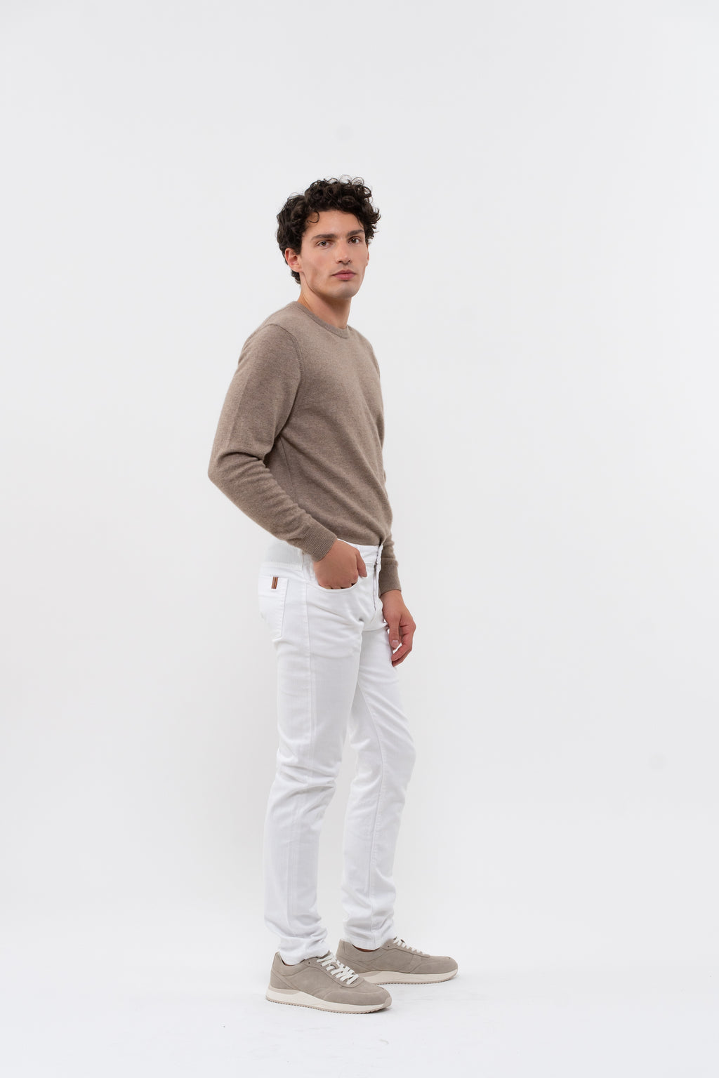 Pantalon Droit Ajusté Nobilis White - Blanc - Homme