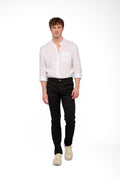 Pantalon Droit Ajusté Nobilis Satin - Noir - Homme