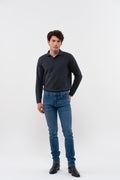 Pantalon Droit Ajusté Nobilis Denim - Bleu Moyen - Homme