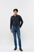 Pantalon Droit Ajusté Nobilis Denim - Bleu Moyen - Homme