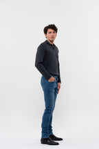 Pantalon Droit Ajusté Nobilis Denim - Bleu Moyen - Homme