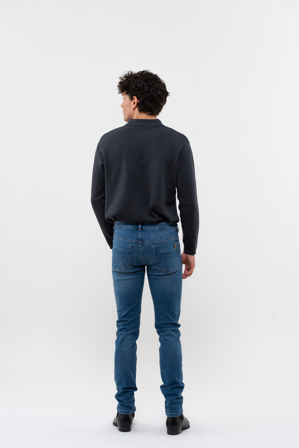 Pantalon Droit Ajusté Nobilis Denim - Bleu Moyen - Homme