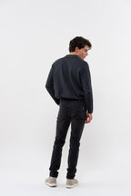 Pantalon Droit Ajusté Nobilis Denim Stretch - Gris - Homme