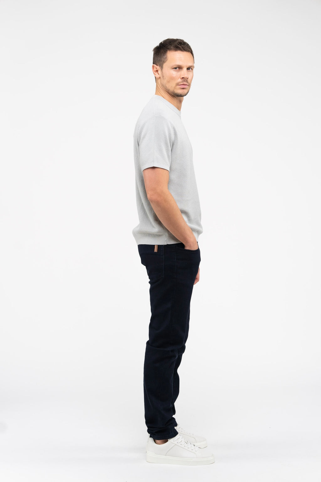 Pantalon Droit Ajusté Nobilis Denim - Bleu Foncé - Homme