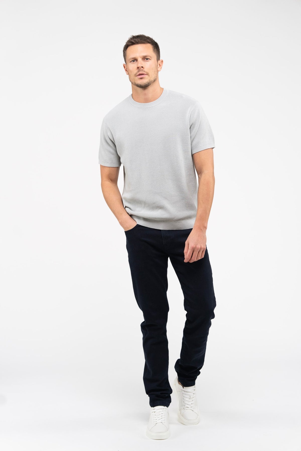 Pantalon Droit Ajusté Nobilis Denim - Bleu Foncé - Homme