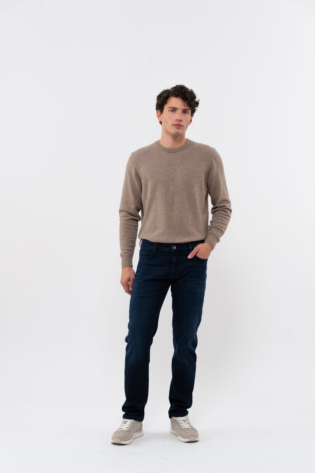 Pantalon Droit Ajusté Nobilis Denim - Bleu Noir - Homme