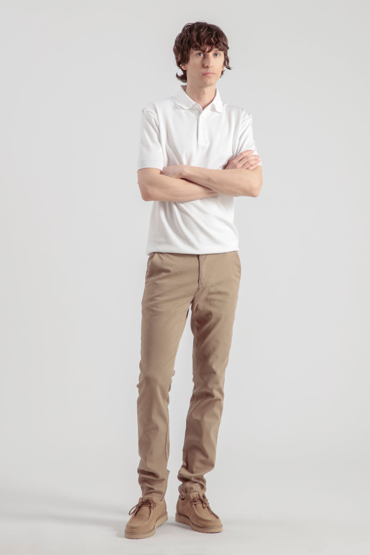 Pantalon Chino Ajusté - Beige - Homme