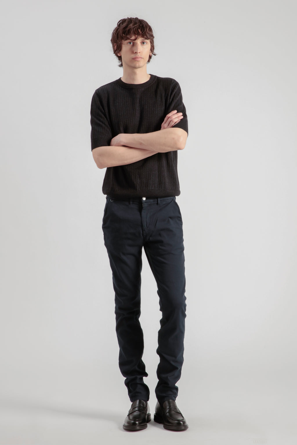 Pantalon Chino Ajusté - Bleu Marine - Homme
