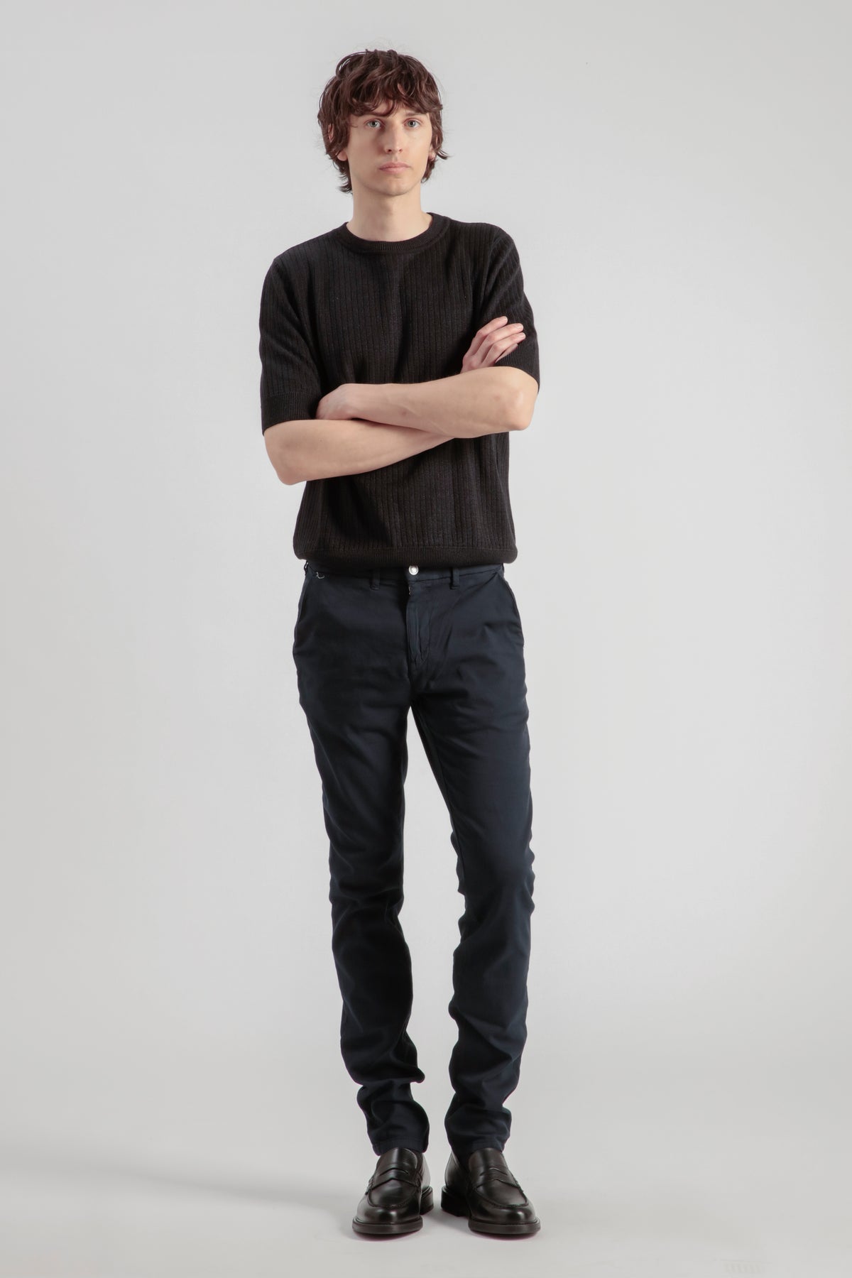 Pantalon Chino Ajusté - Bleu Marine - Homme