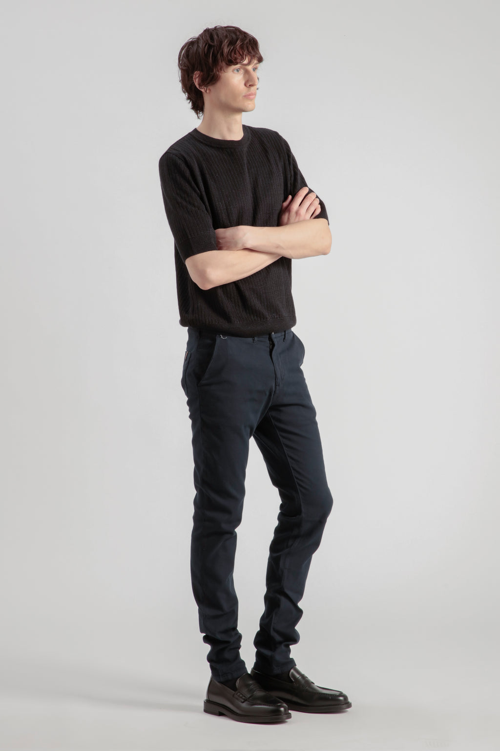 Pantalon Chino Ajusté - Bleu Marine - Homme