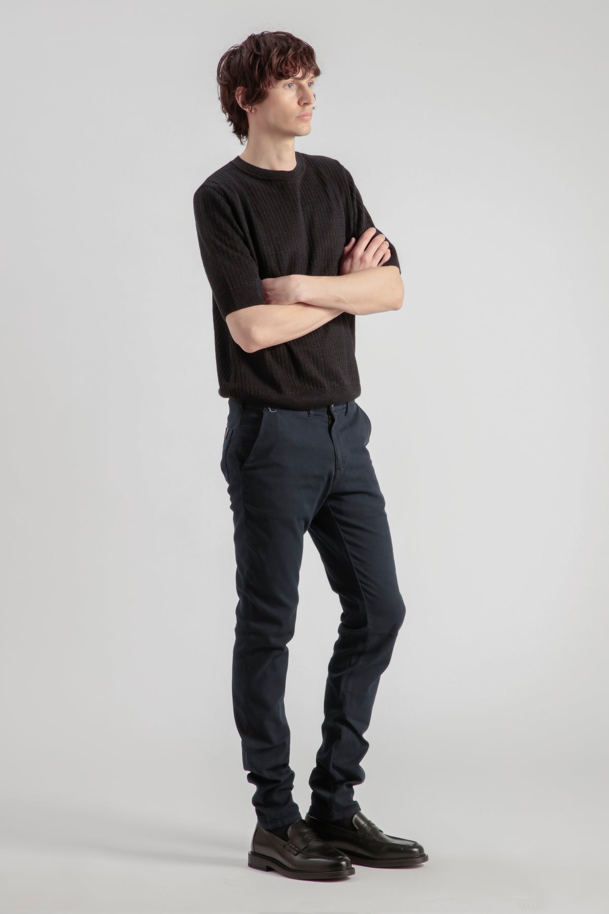 Pantalon Chino Ajusté - Bleu Marine - Homme