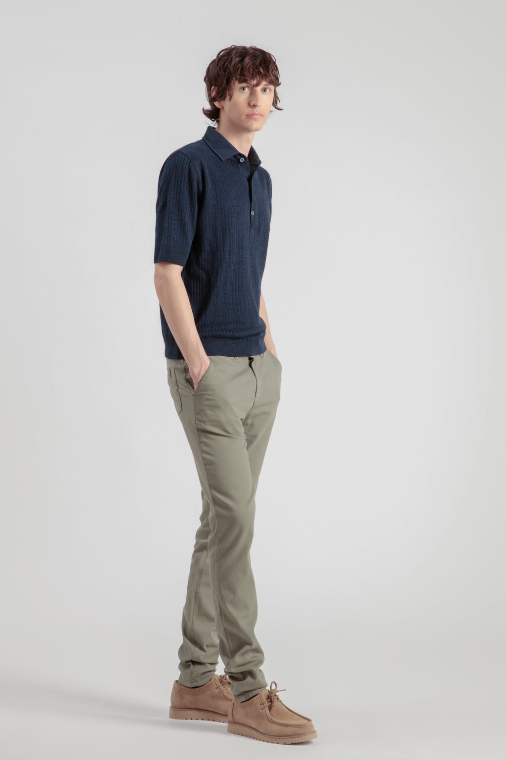 Pantalon Chino Ajusté - Vert Olive - Homme