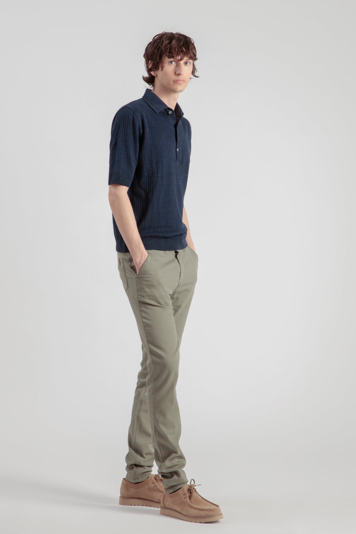 Pantalon Chino Ajusté - Vert Olive - Homme