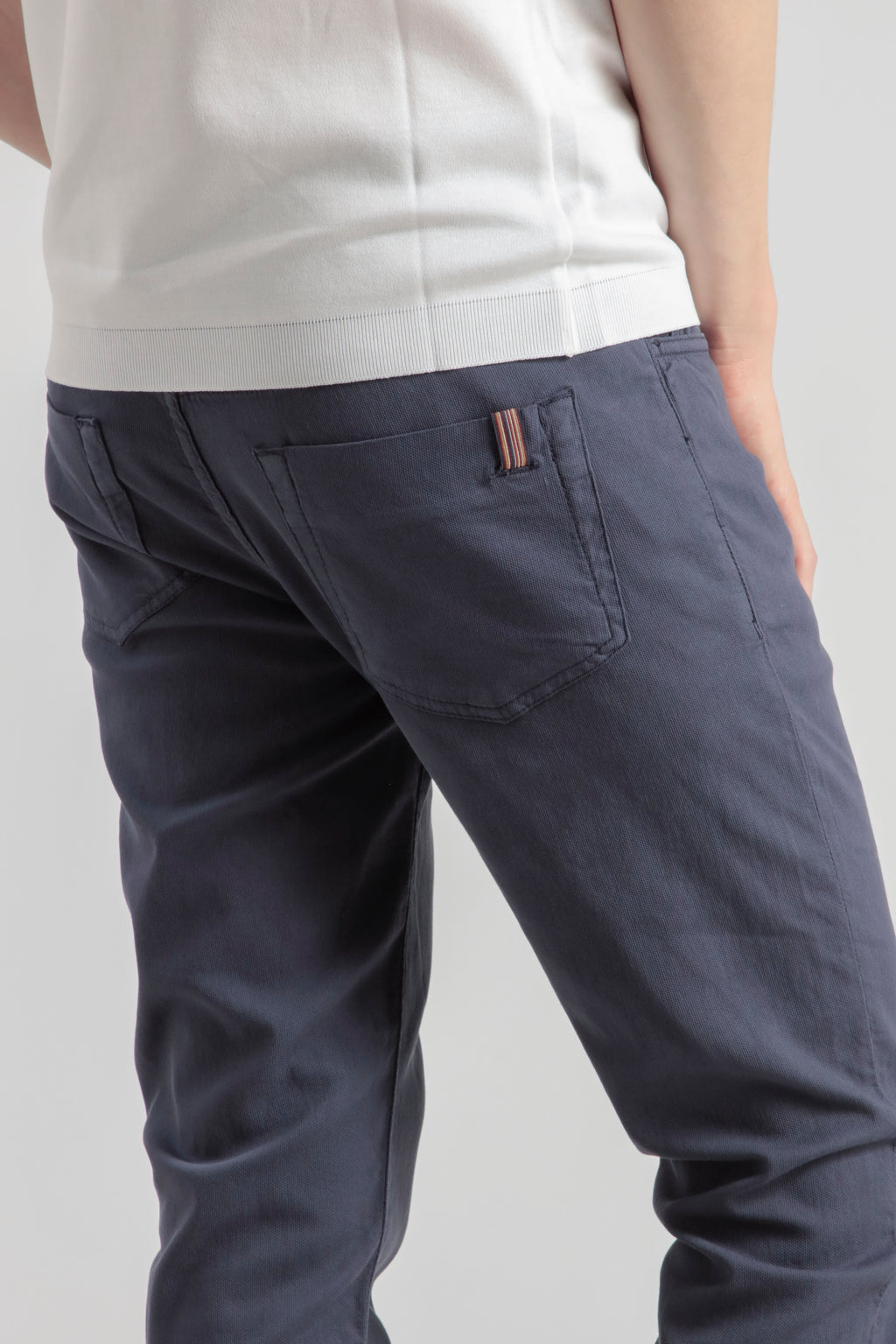 Pantalon Droit Ajusté Nobilis Piqué de Coton - Bleu Petrol - Homme