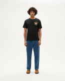 Camiseta negra Happy sun sostenible-2