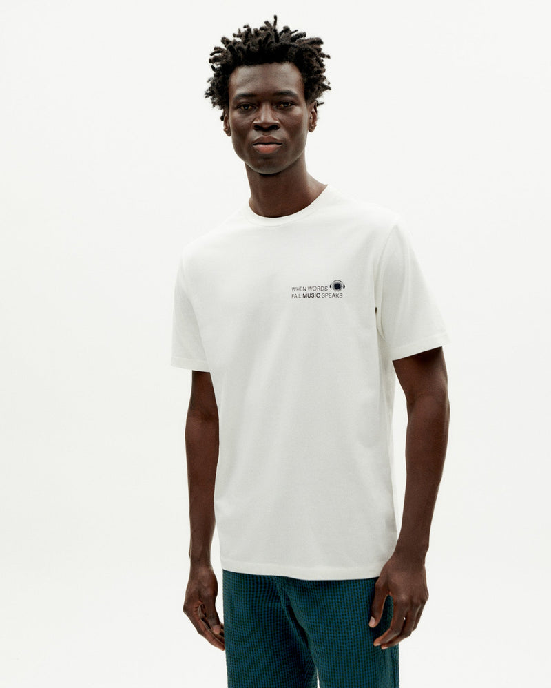 Camiseta blanca Music sostenible -1