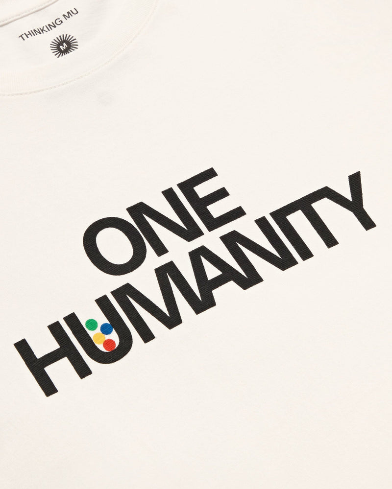 Camiseta blanca One humanity sostenible - silueta 5