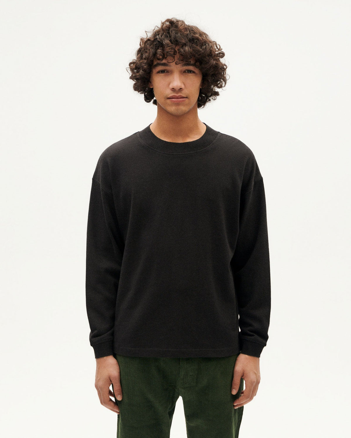 T-Shirt Spessa In Canapa Doug - Nero