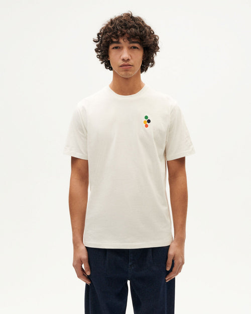 Camiseta blanca Bubbles sostenible-1