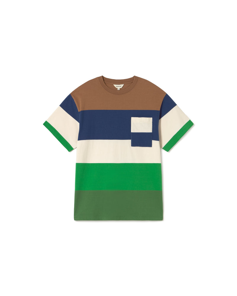 Camiseta rayas multicolor Aaron sostenible - silueta 1