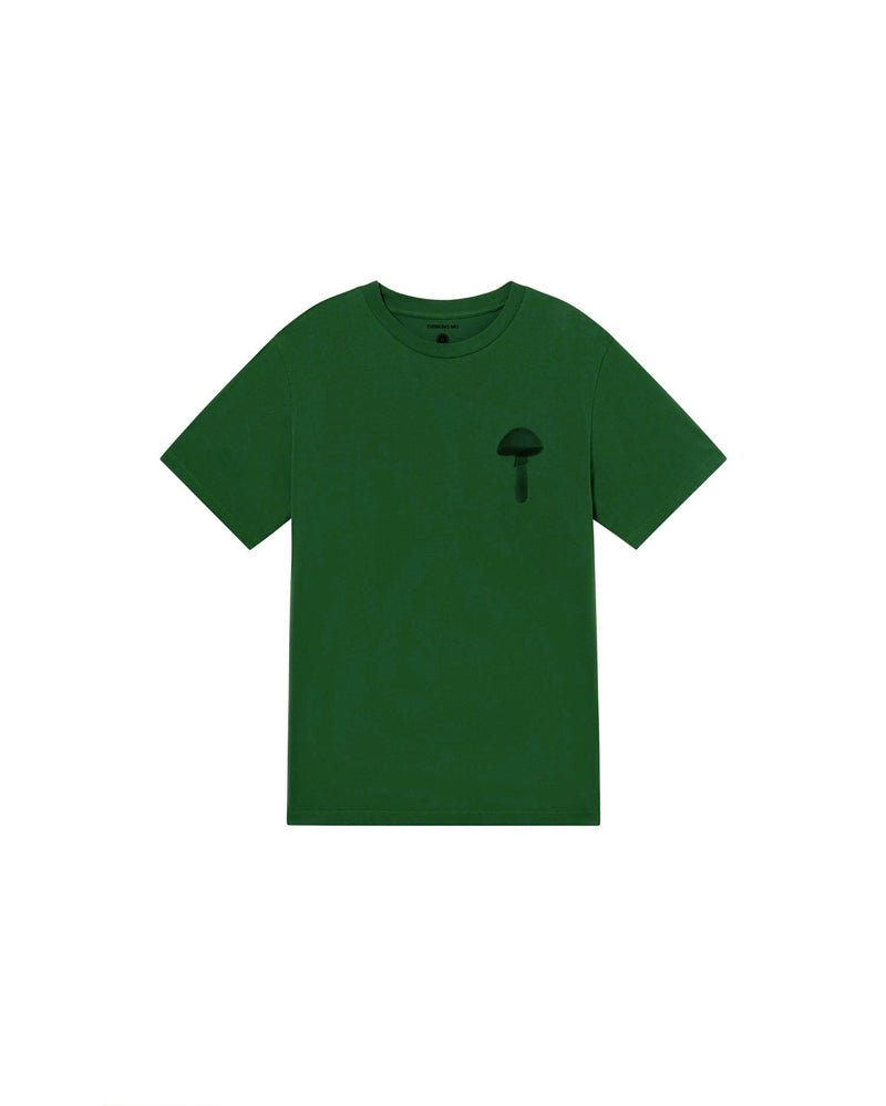 Camiseta verde funghi Zach sostenible - silueta 1