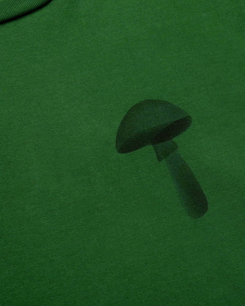 Camiseta verde funghi Zach sostenible - silueta 2