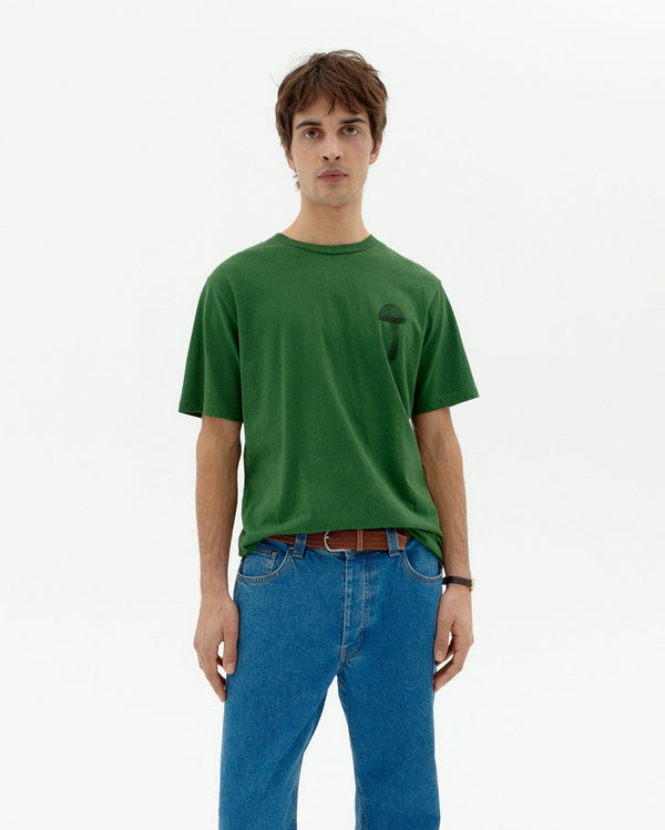 T-shirt green funghi Zach sostenible-1