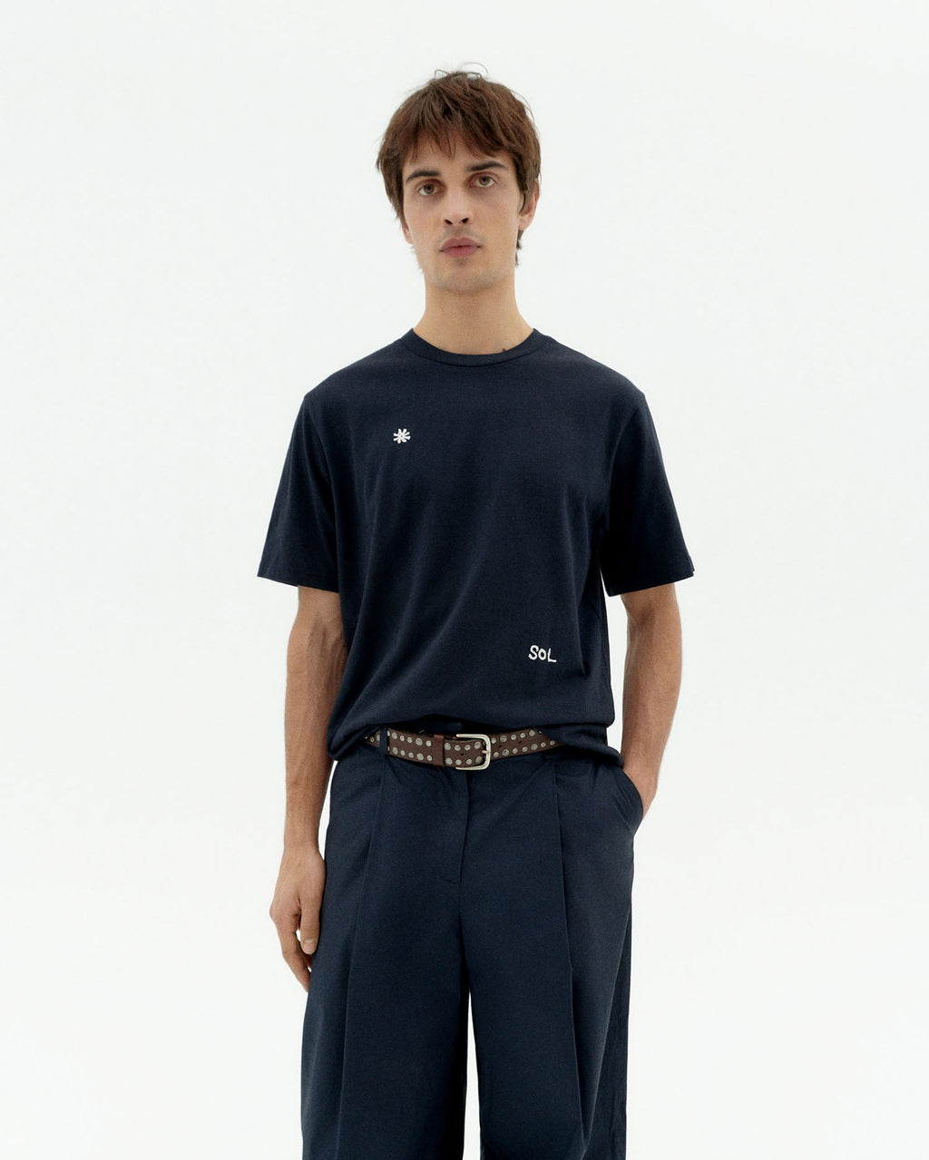 Zach sustainable navy solsol T-shirt-1