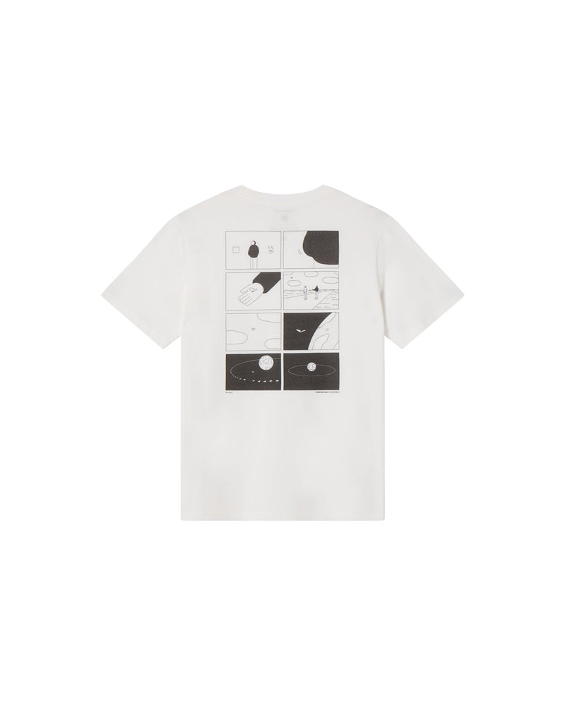 Camiseta blanca pocket Zach sostenible - silueta 2