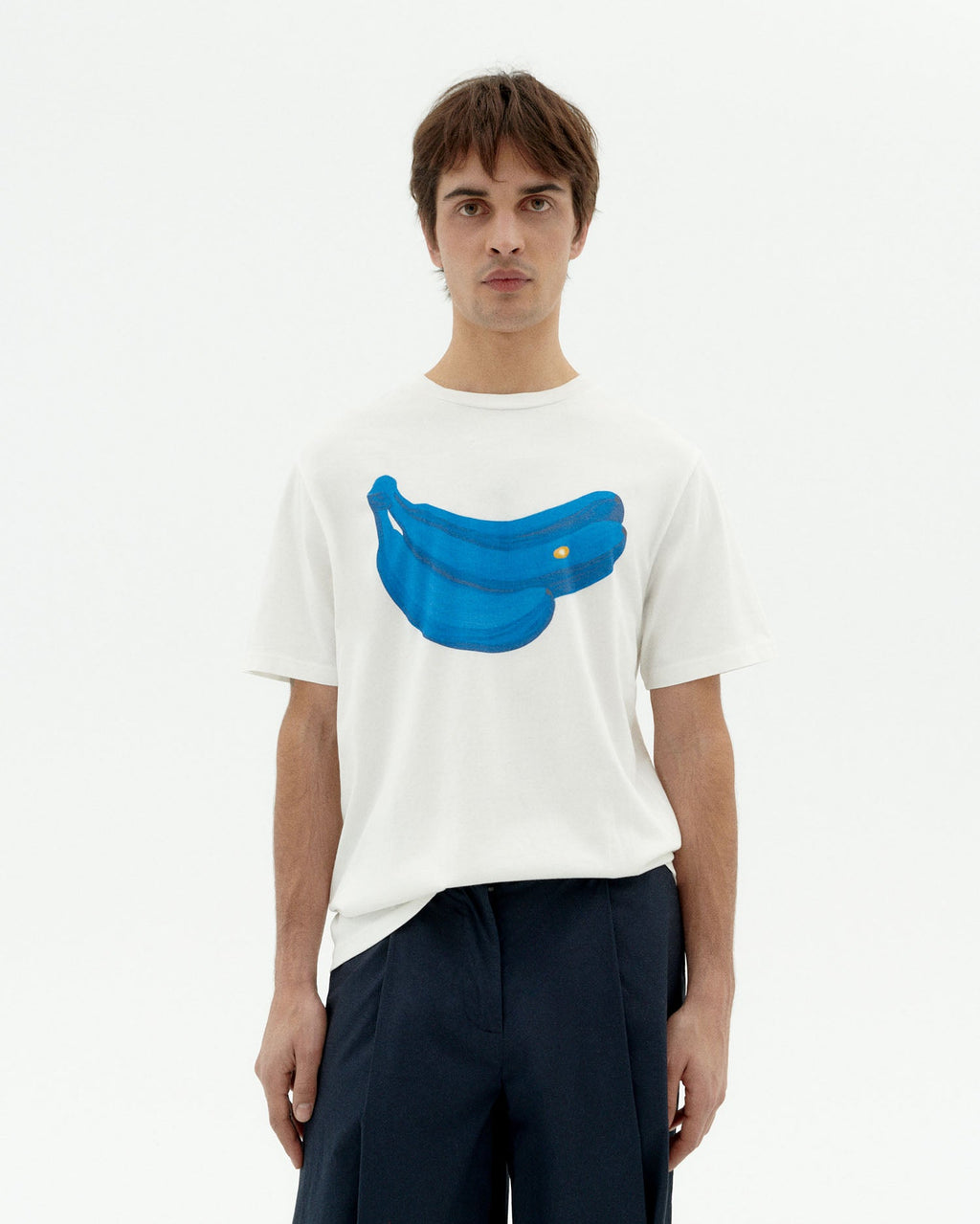 T-shirt blanca bananas Zach sostenible-1