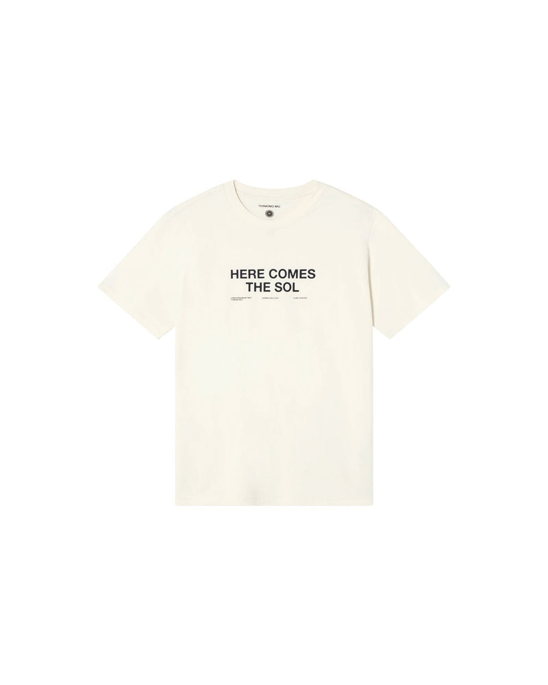 Camiseta blanca classic sol Zach sostenible - silueta 1