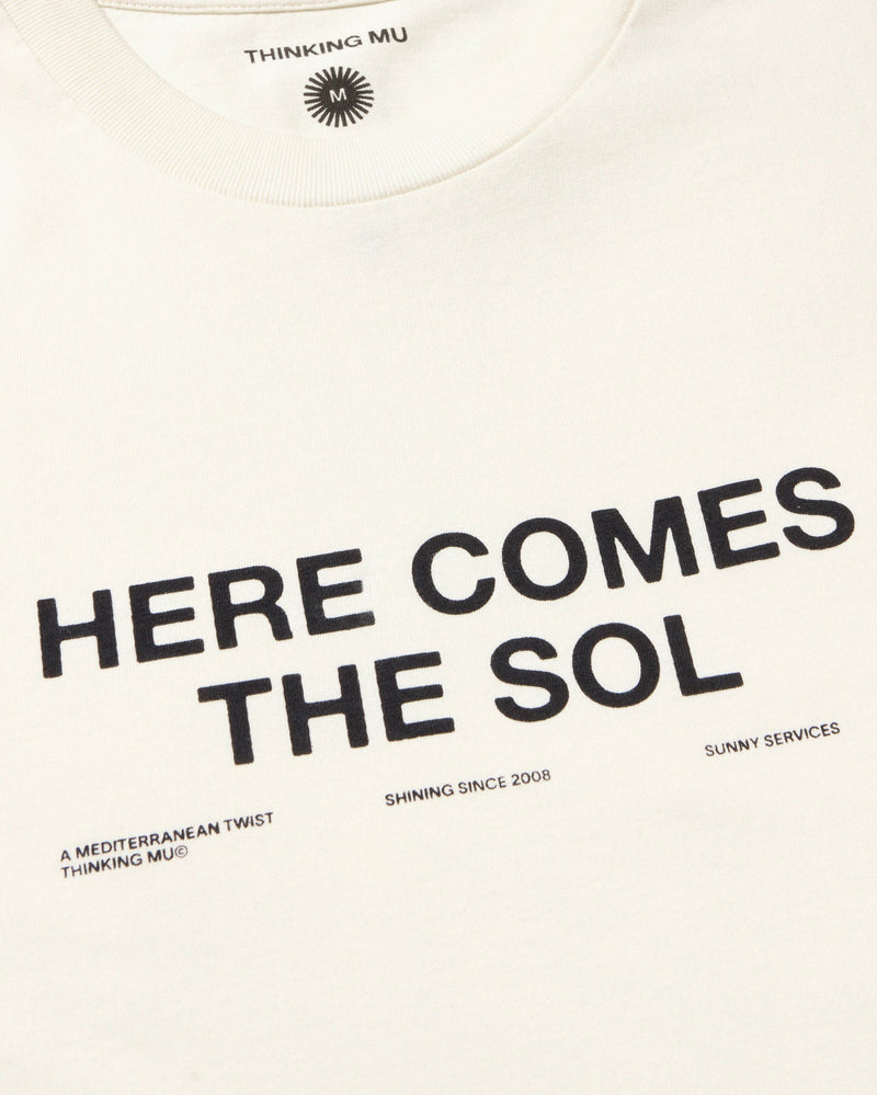 Camiseta blanca classic sol Zach sostenible - silueta 3