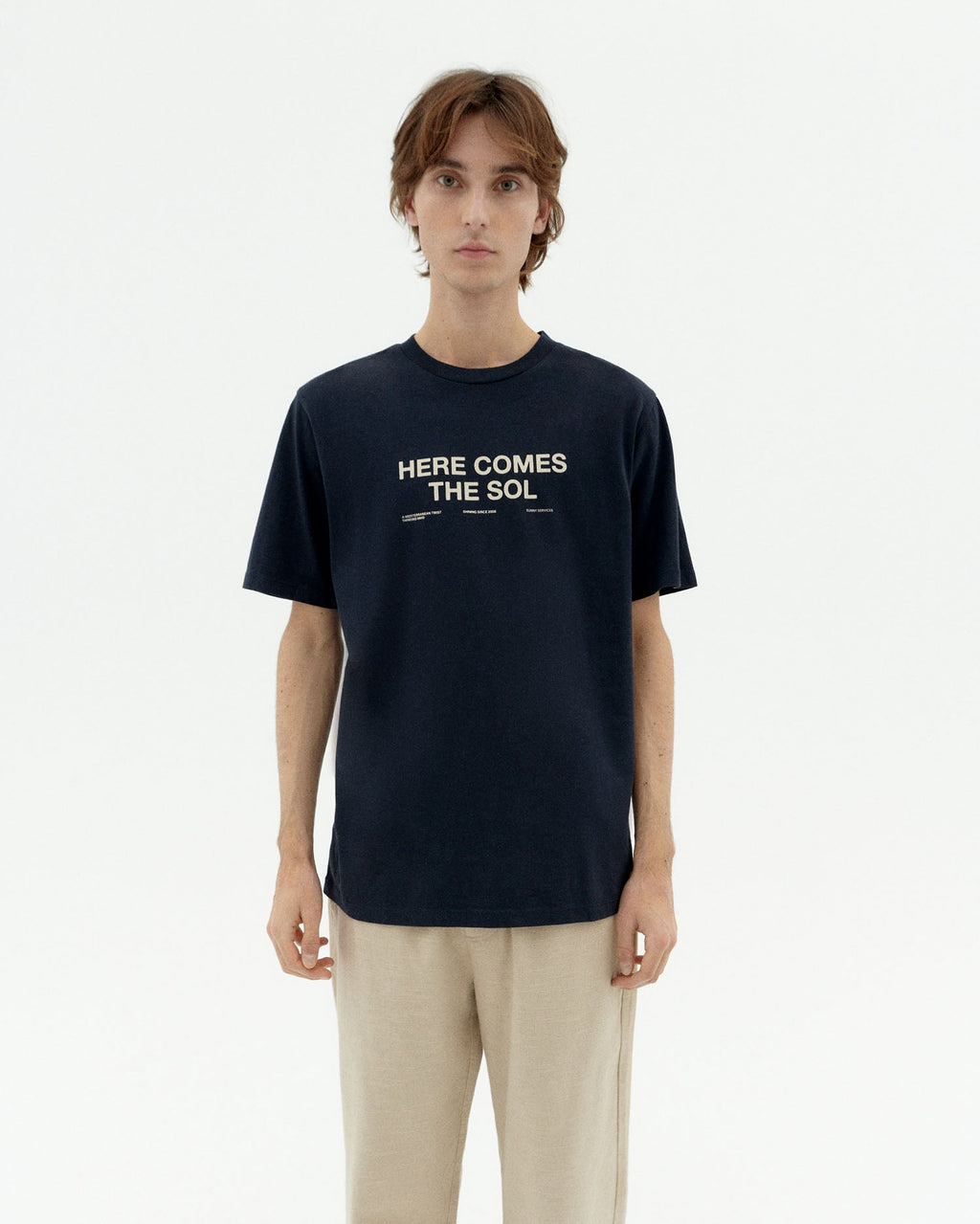 Navy classic sun Zach sustainable T-shirt-1